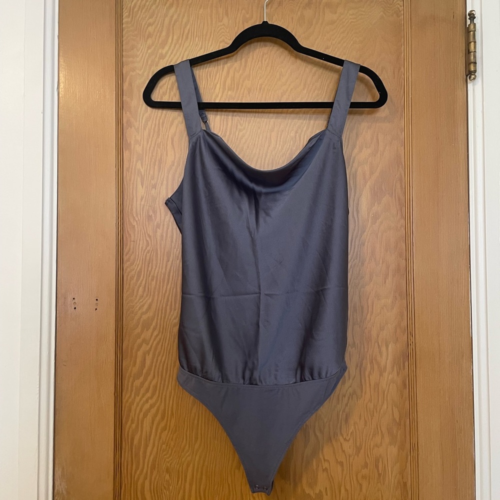 Abercrombie & Fitch Wide Strap Cowlneck Cami Bodysuit